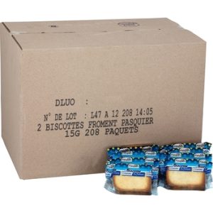 PASQUIER; Biscotte au froment 208×15 g Brioche Pasquier