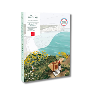 Kit peinture au numéro picnic Etretat 24,5 cm x 32,5 cm