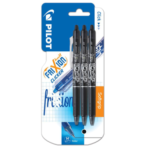 Stylo roller Frixion Ball Clicker noir x 3