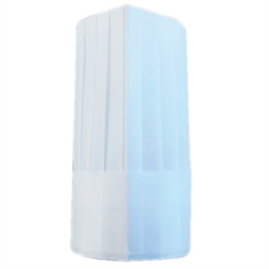 Toque ajustable Classique 31 cm papier tissu blanc (vendu par 10)