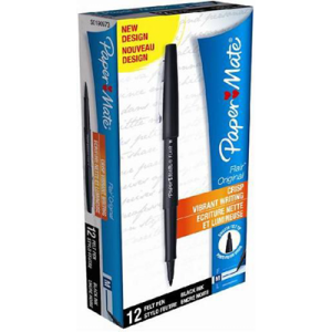 Stylo feutre Flair noir x 12