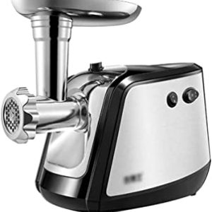 SHUUY Électrique Hachoir à Viande, Saucisse Hachoir StufferElectric Alimentaire Grinder Lames en Acier Inoxydable Plaques, Kit Inclus for Usage Domestique Commercial