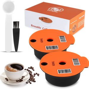 2 x capsules de café rechargeables, filtre à café