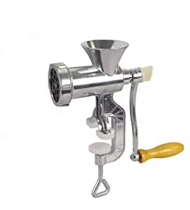 ChengBeautiful Hachoir À Viande Gadget de Fabricant de Saucisse avec Tube de Farce Spice Chili Meuleuse d’aluminium Machine en Alliage d’aluminium (Couleur : Silver, Size : 11×20.8cm)