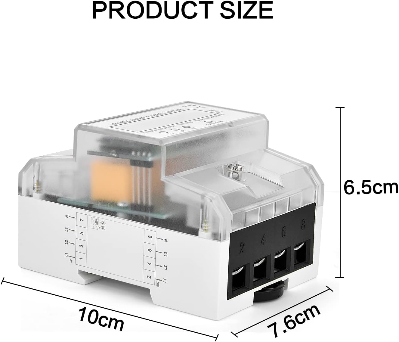 Compteur d’électricité triphasé à 4 fils calibré à trois courants 230/400 V 5-100 A – Image 4