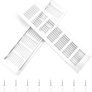 2 x grille de ventilation, acier inoxydable, 80 mm x 300 mm