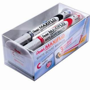 Marqueur effaçable Maxiflo x 4 + brosse magnétique