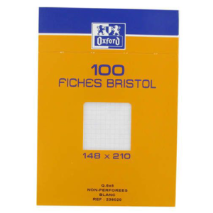 Fiche bristol 148 x 210 mm