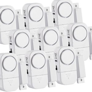 Lot de 9 mini alarmes de porte et fenêtre, 95 dB