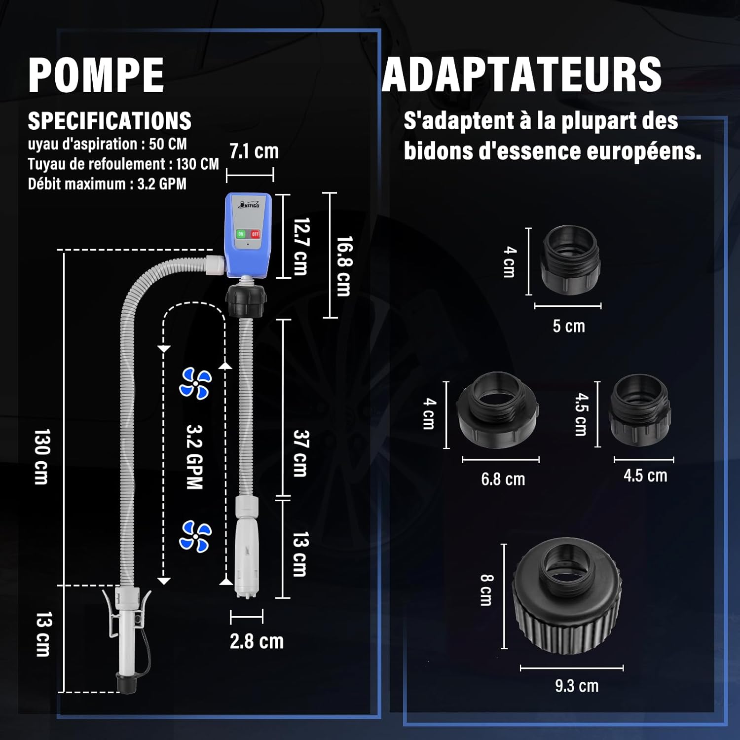 Pompe Électrique 12v Transfert Carburant avec Stop Automatique – Image 7