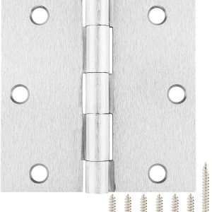 Charnières de porte en laiton poli 3,5 pouces