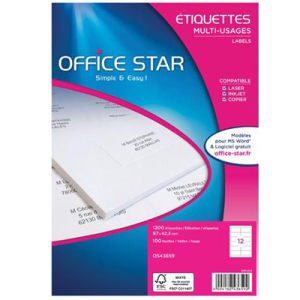 Etiquette adresse 97 x 42.3 mm x 1200
