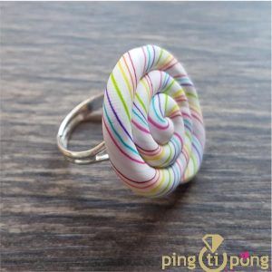 Bague sucette multicolore artisanale de 50 oneShot