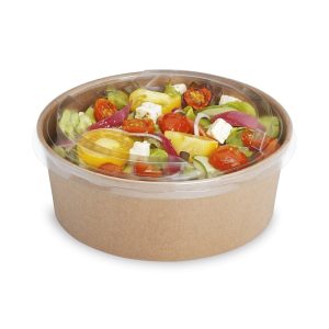 Boîte salade kraft brun