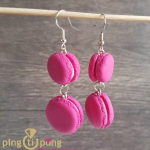 Boucles d’oreilles 2 « macarons » roses de 50 oneShot