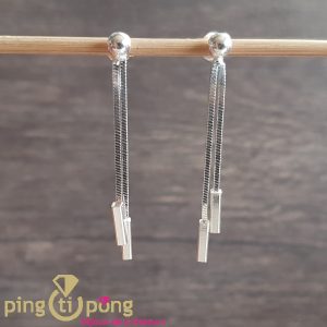 Boucles d’oreilles pendantes « serpents » en argent 925 de CANYON