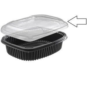 Couvercle plastique pour barquette micro-ondes 800 / 1000 ml par 20