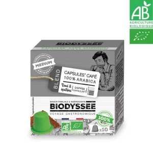 Café en capsule 100% arabica médium, compatible NESPRESSO 18x10x5,3g