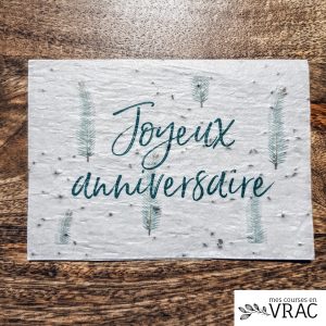 Carte ensemencée plantable « Joyeux anniversaire »