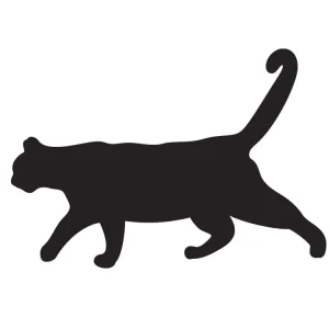 Stickers mural décoratif chat noir 6