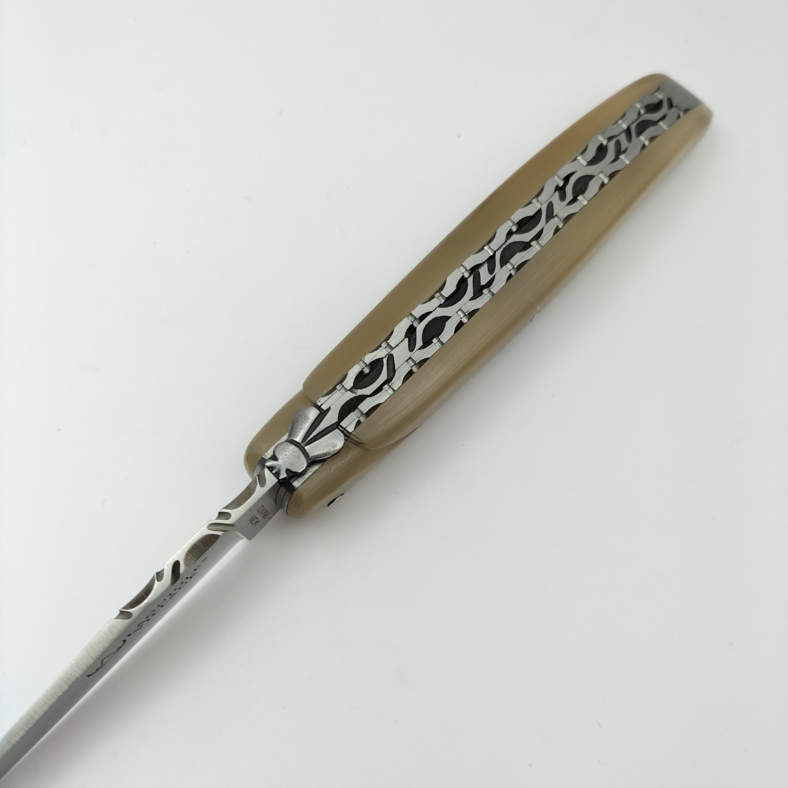 Couteau Pliant Laguiole Village 12 cm Double platines Plein Manche Corne – Image 3