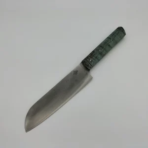 Couteau de cuisine artisanal Santoku par JT Forge en érable