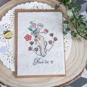 Carte Postale à planter : Pour toi, plaisir d’offrir