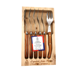 Coffret 6 fourchettes à gâteaux Laguiole Olivier La Fourmi – Jean Néron
