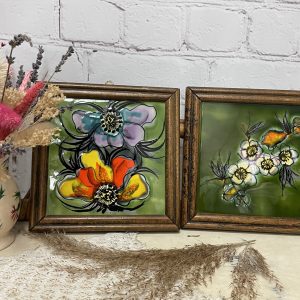 Duo carreaux faïence vintage Villeroy & Boch