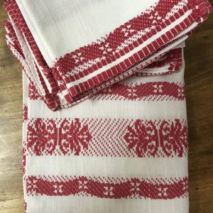 Ensemble nappe et 8 serviettes brodées, vintage