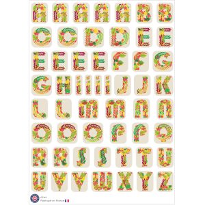 55 gommettes alphabet automne