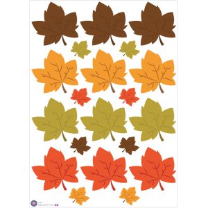 20 maxi stickers décoratifs Feuilles d’Automne