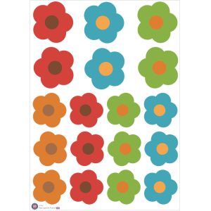 18 maxi stickers décoratifs fleurs d’Automne