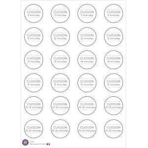 24 stickers temps de cuisson 11 à 20 minutes