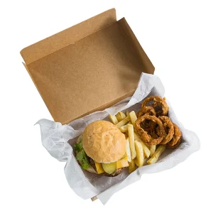 Boite repas carton 225 x 180 x 90 mm par 50