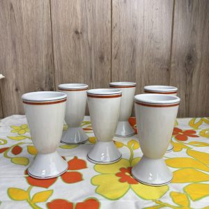 6 mazagrans vintage porcelaine d’Auteuil