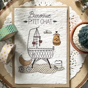 Carte à planter : Bienvenue Petit chat