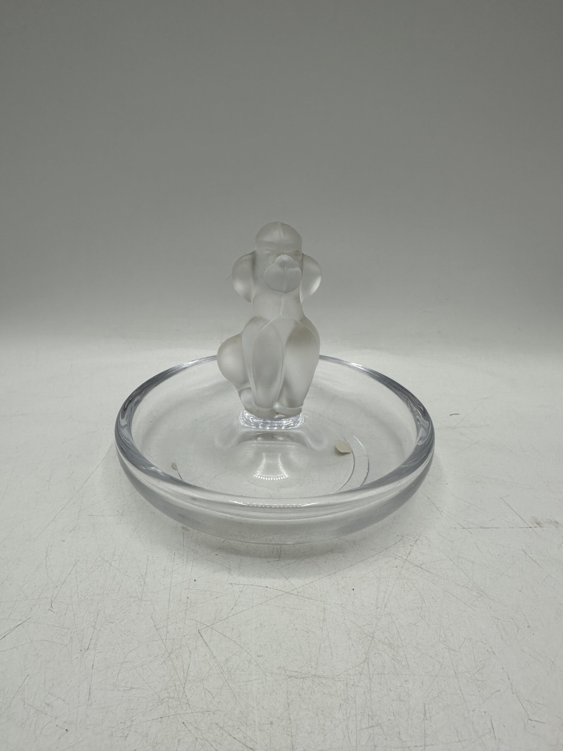 Vide-poche ancien en cristal dépoli Sèvres France – Image 2