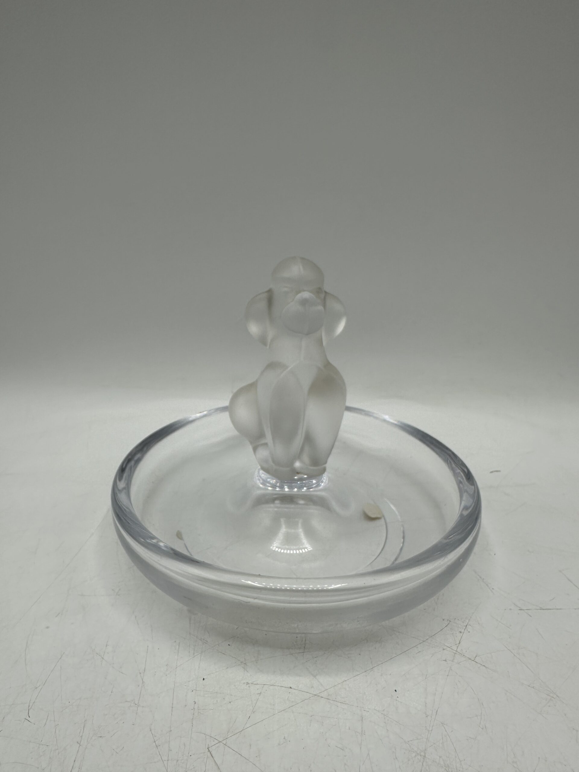 Vide-poche ancien en cristal dépoli Sèvres France – Image 3