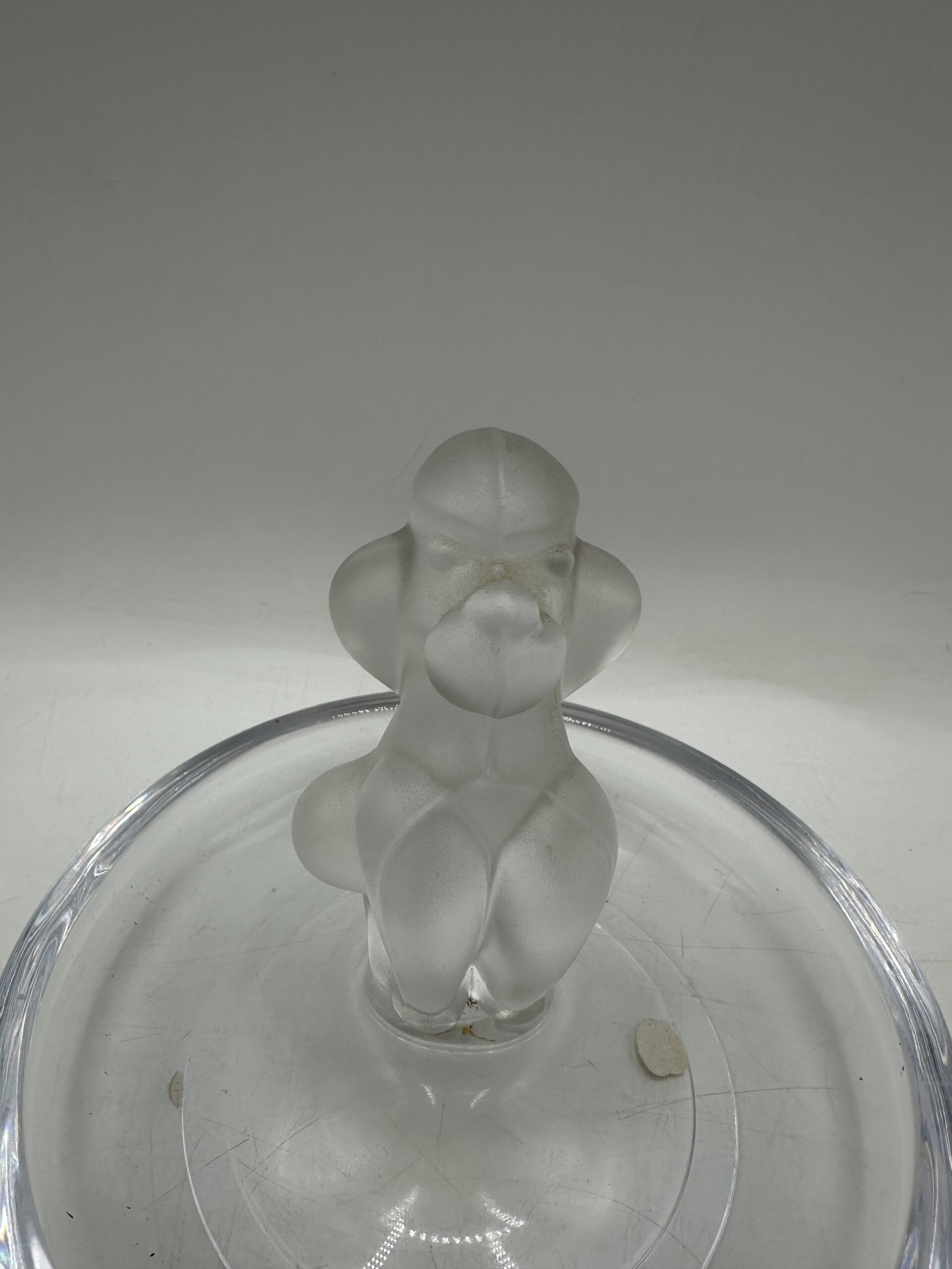 Vide-poche ancien en cristal dépoli Sèvres France – Image 4