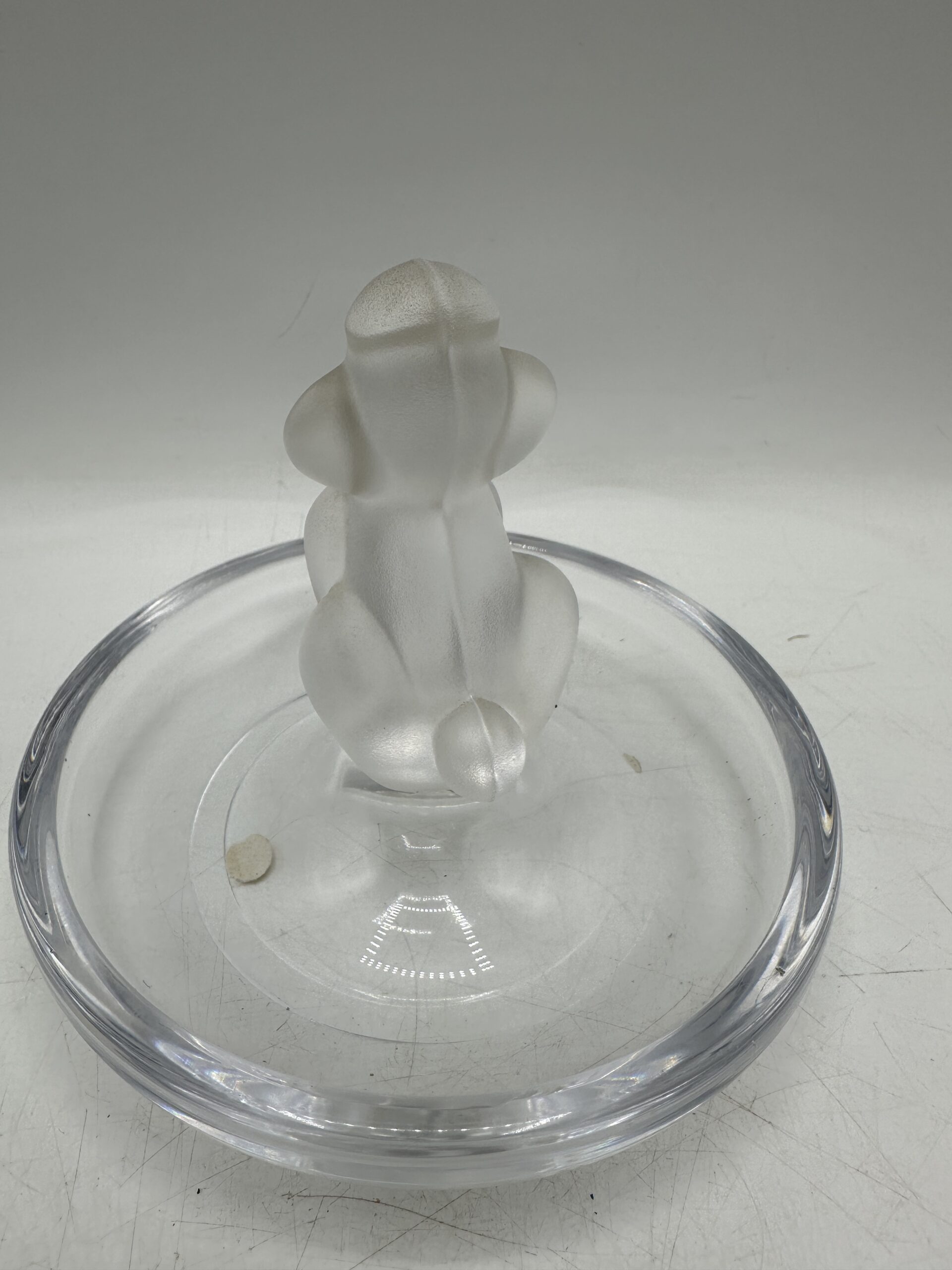 Vide-poche ancien en cristal dépoli Sèvres France – Image 6