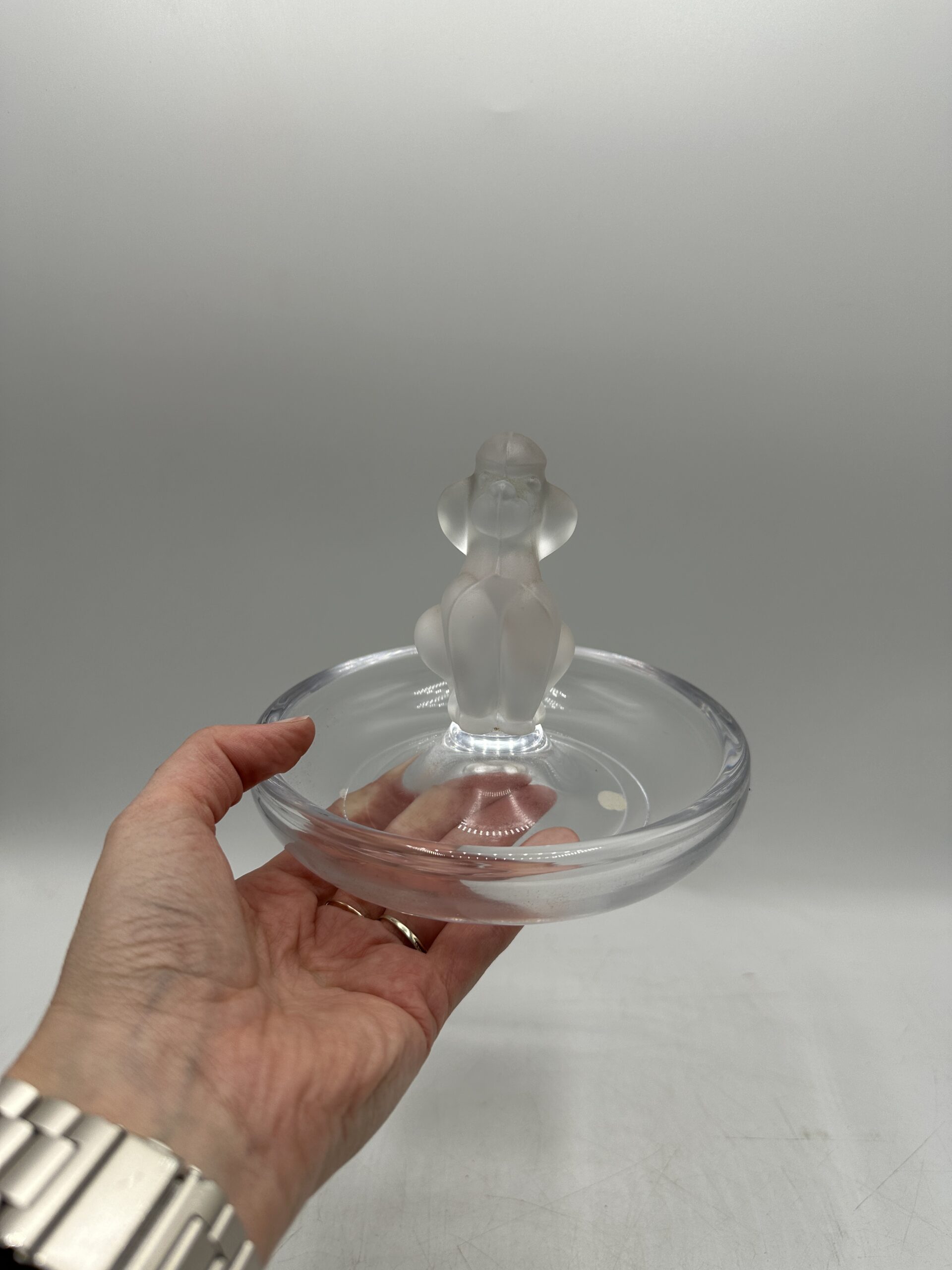 Vide-poche ancien en cristal dépoli Sèvres France – Image 8