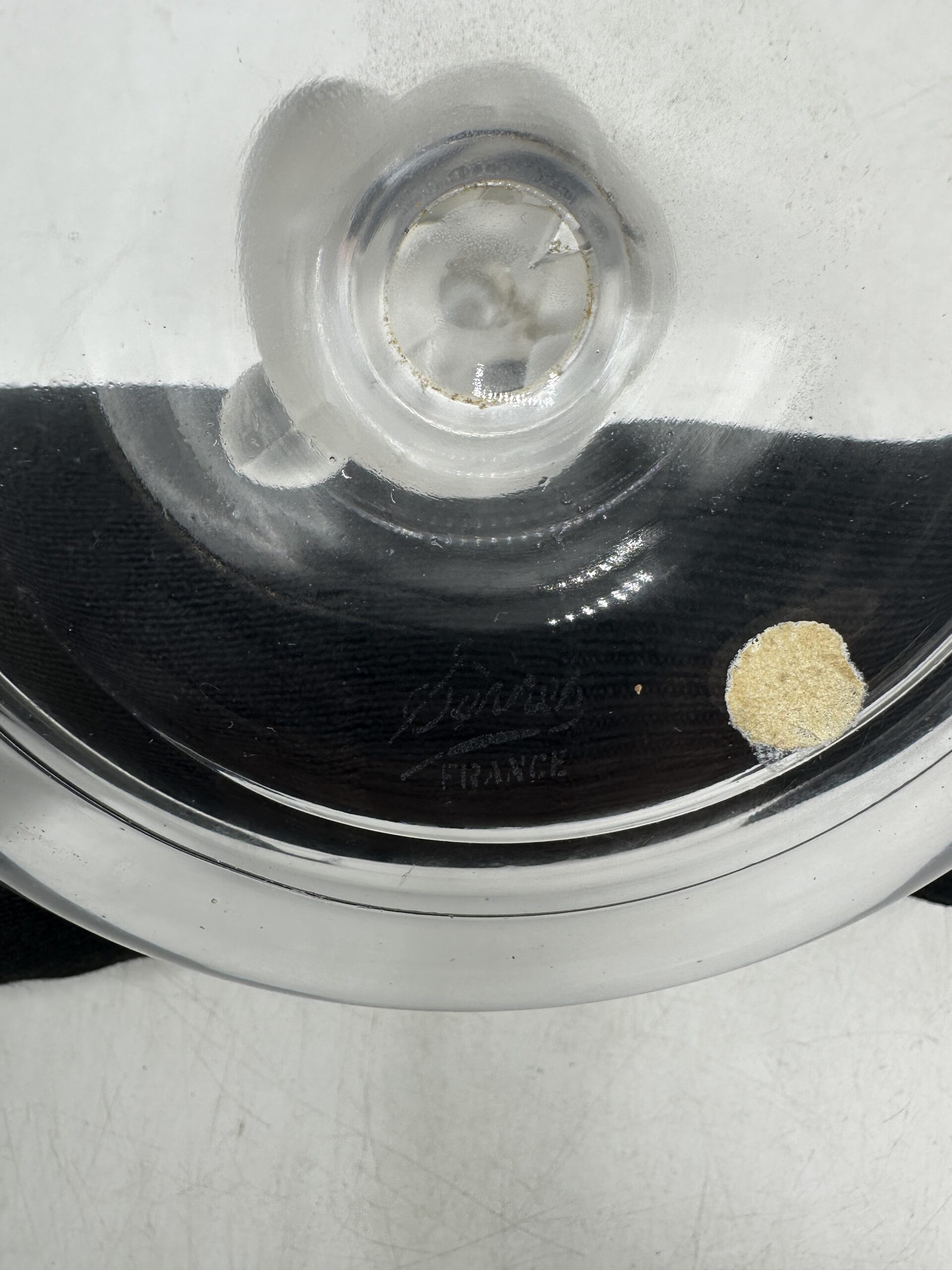 Vide-poche ancien en cristal dépoli Sèvres France – Image 9