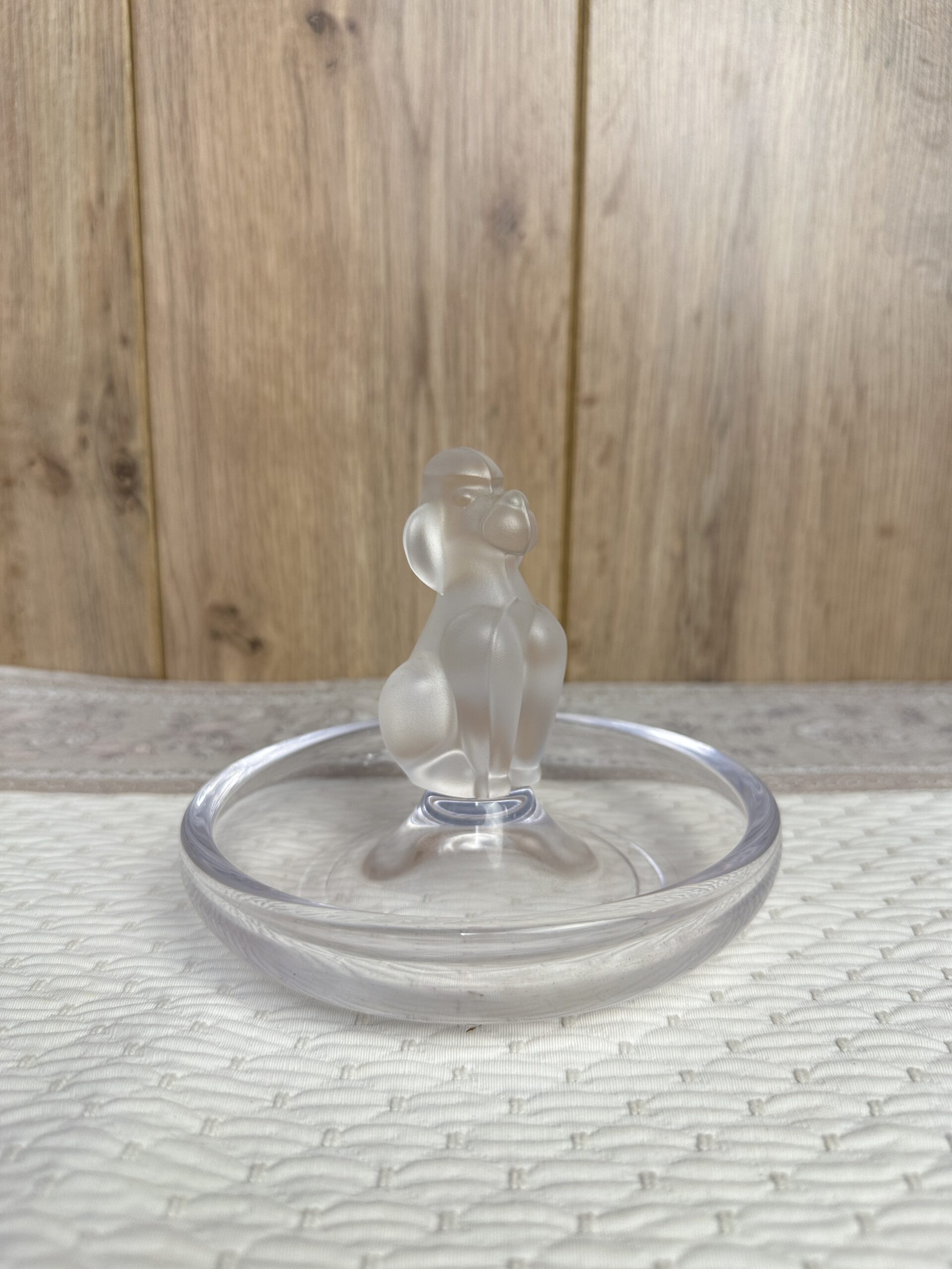 Vide-poche ancien en cristal dépoli Sèvres France