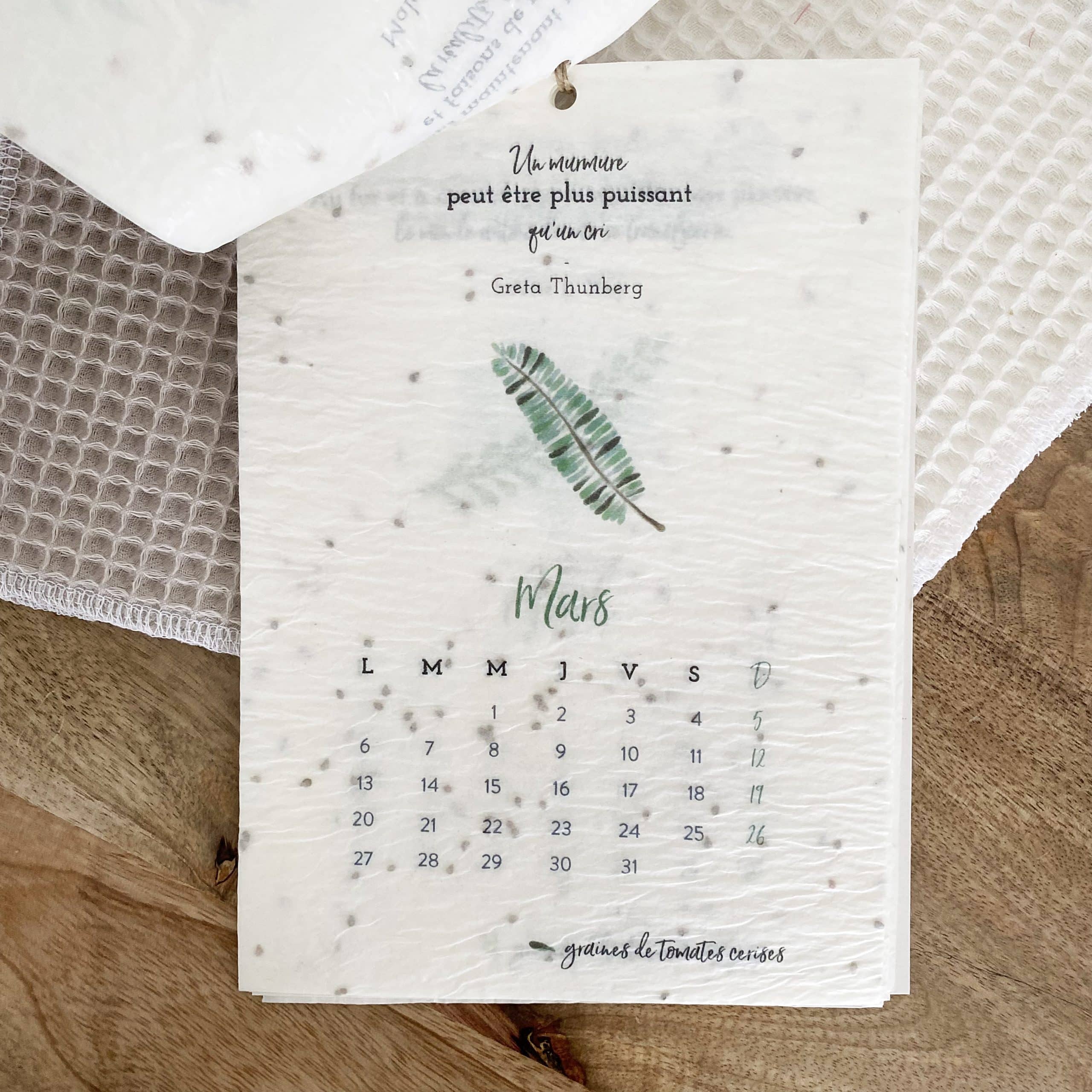 Calendrier ensemencé à planter 2023 nature (A5) – Image 2