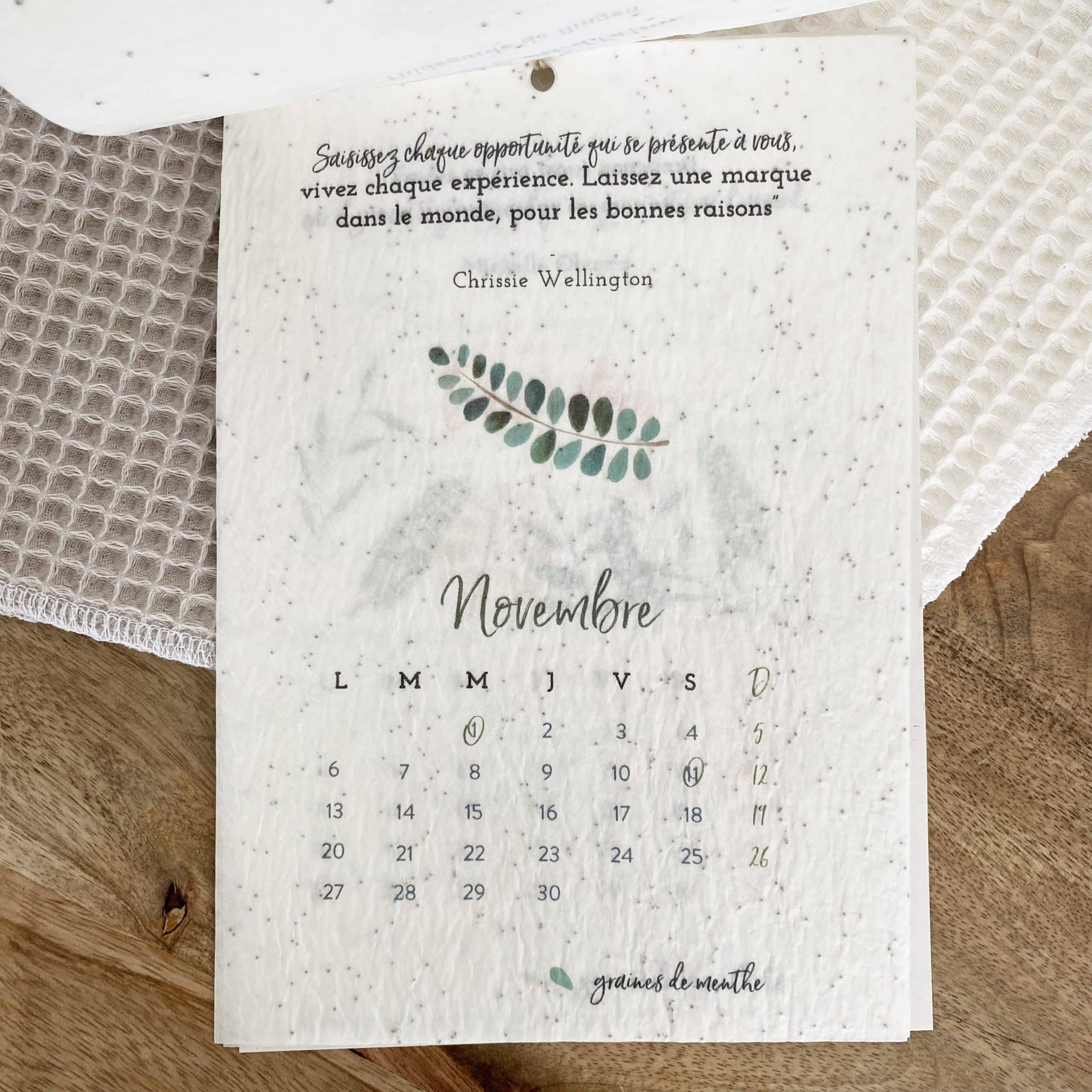 Calendrier ensemencé à planter 2023 nature (A5) – Image 3
