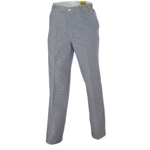 Pantalon pied de poule bleu/blanc