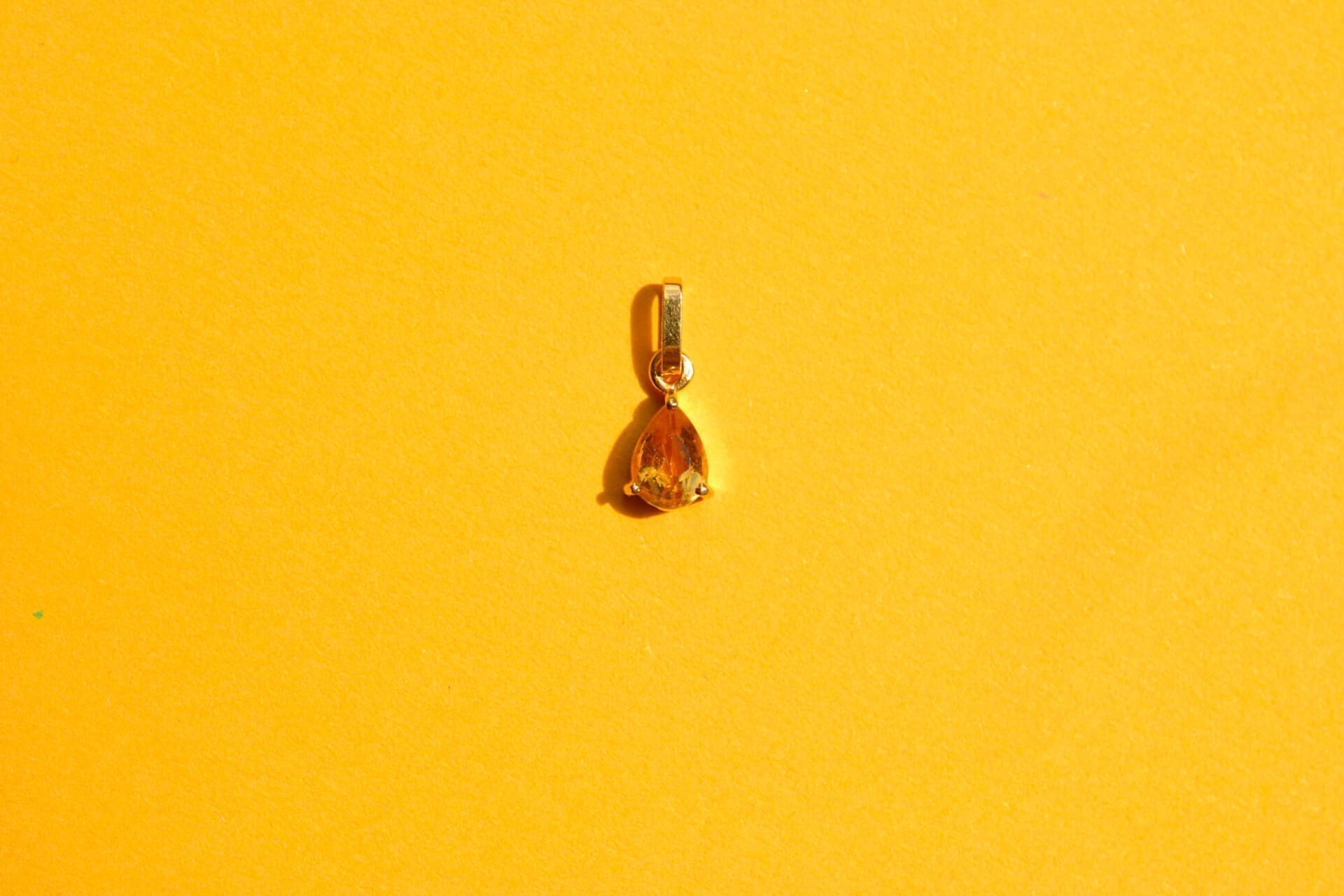 Pendentif goutte Citrine