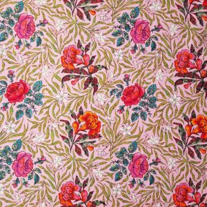 Tissu Odile Bailloeul Le Langage Des Fleurs Victorian Roses Rose