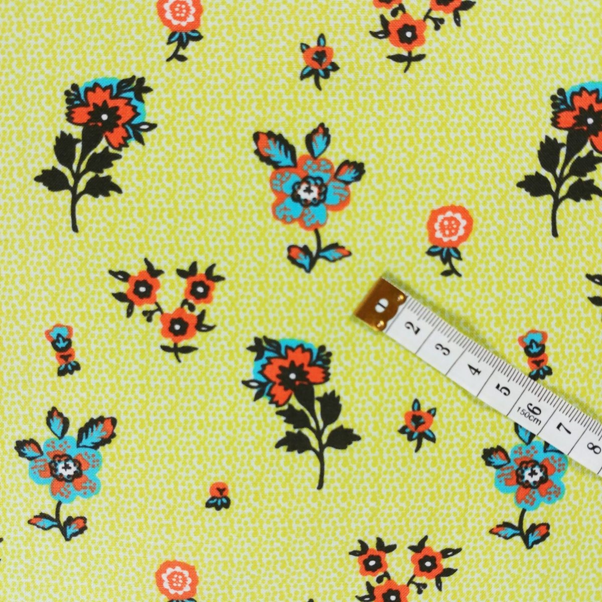 Tissu Nathalie Lété Petticoat Fleurs Jaune Citron – Image 2